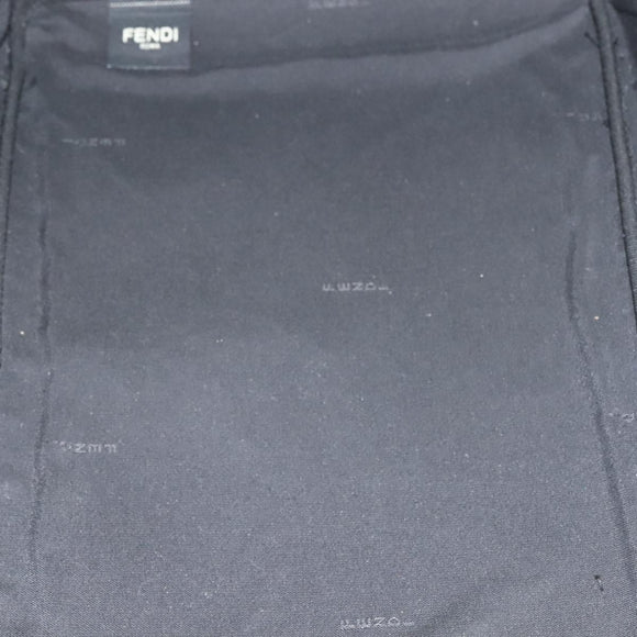 FENDI Zucca Canvas Clutch Bag Outlet Black Gray Auth 131527