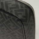 FENDI Zucca Canvas Clutch Bag Outlet Black Gray Auth 131527-14