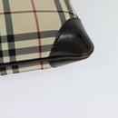 BURBERRY Nova Check Shoulder Bag Canvas Beige Silver Auth 131533-17