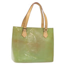 LOUIS VUITTON Monogram Vernis Houston Hand Bag Baby Blue M91005 LV Auth 131537-1