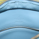 LOUIS VUITTON Monogram Vernis Houston Hand Bag Baby Blue M91005 LV Auth 131537-18