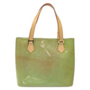 LOUIS VUITTON Monogram Vernis Houston Hand Bag Baby Blue M91005 LV Auth 131537-13