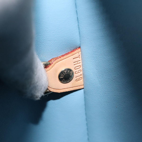 LOUIS VUITTON Monogram Vernis Houston Hand Bag Baby Blue M91005 LV Auth 131537