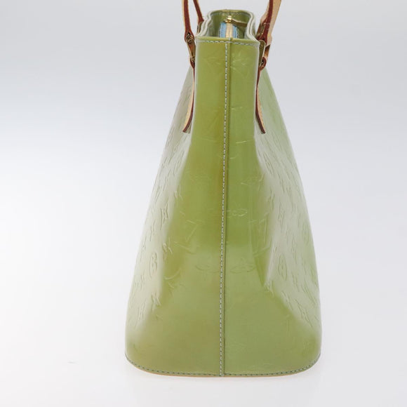 LOUIS VUITTON Monogram Vernis Houston Hand Bag Baby Blue M91005 LV Auth 131537