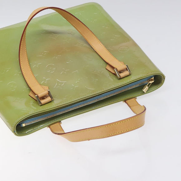 LOUIS VUITTON Monogram Vernis Houston Hand Bag Baby Blue M91005 LV Auth 131537