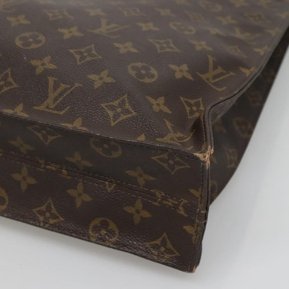 LOUIS VUITTON Monogram Sac Plat Hand Bag M51140 LV Auth 131541