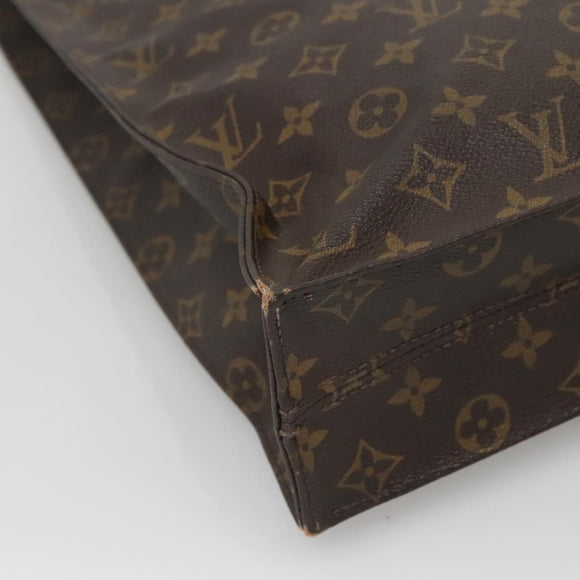LOUIS VUITTON Monogram Sac Plat Hand Bag M51140 LV Auth 131541