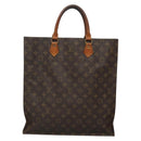 LOUIS VUITTON Monogram Sac Plat Hand Bag M51140 LV Auth 131541-2