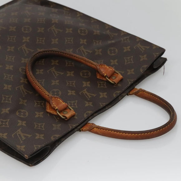LOUIS VUITTON Monogram Sac Plat Hand Bag M51140 LV Auth 131541