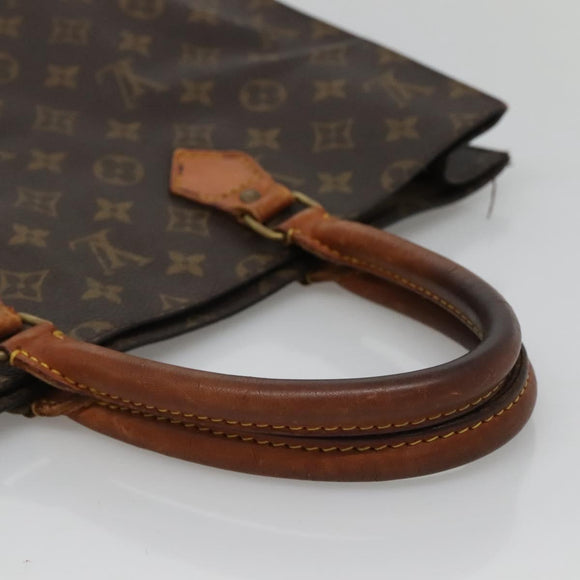 LOUIS VUITTON Monogram Sac Plat Hand Bag M51140 LV Auth 131541