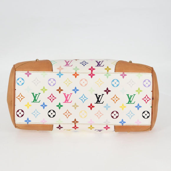 LOUIS VUITTON Monogram Multicolor Claudia Hand Bag White M40193 LV Auth 131551V