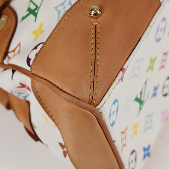 LOUIS VUITTON Monogram Multicolor Claudia Hand Bag White M40193 LV Auth 131551V