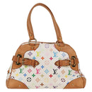 LOUIS VUITTON Monogram Multicolor Claudia Hand Bag White M40193 LV Auth 131551V-13