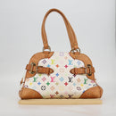 LOUIS VUITTON Monogram Multicolor Claudia Hand Bag White M40193 LV Auth 131551V-12