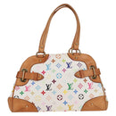LOUIS VUITTON Monogram Multicolor Claudia Hand Bag White M40193 LV Auth 131551V-2