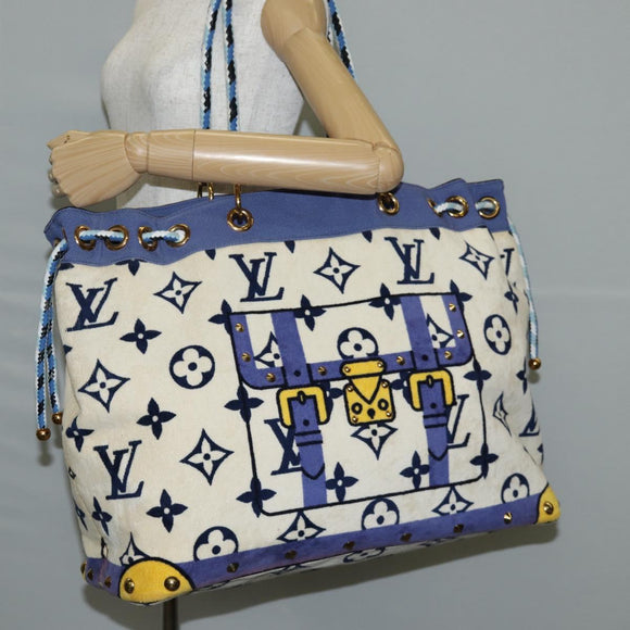 LOUIS VUITTON Cruise lijn Eponge Schoudertas Pile Paars N92097 LV Auth 131553V
