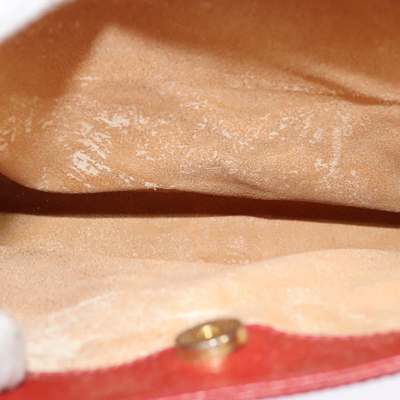 GUCCI Bamboo Hand Bag Leather Red Gold 002 123 0260 Auth 131556