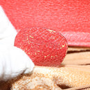 GUCCI Bamboo Hand Bag Leather Red Gold 002 123 0260 Auth 131556-20