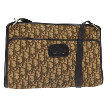 Christian Dior Trotter Canvas Shoulder Bag Brown Auth 131559