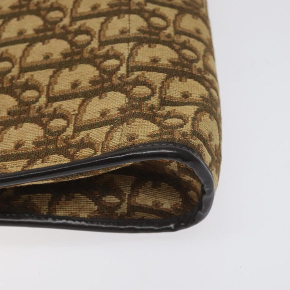 Christian Dior Trotter Canvas Shoulder Bag Brown Auth 131559