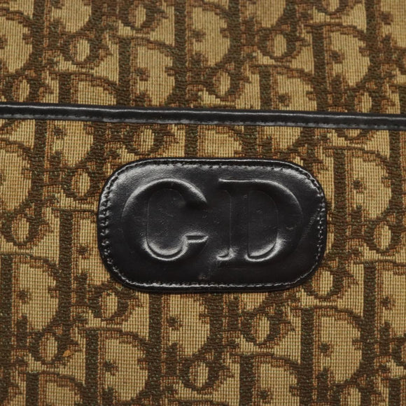 Christian Dior Trotter Canvas Shoulder Bag Brown Auth 131559