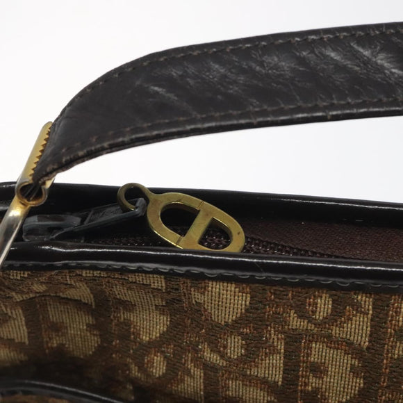 Christian Dior Trotter Canvas Shoulder Bag Brown Auth 131559