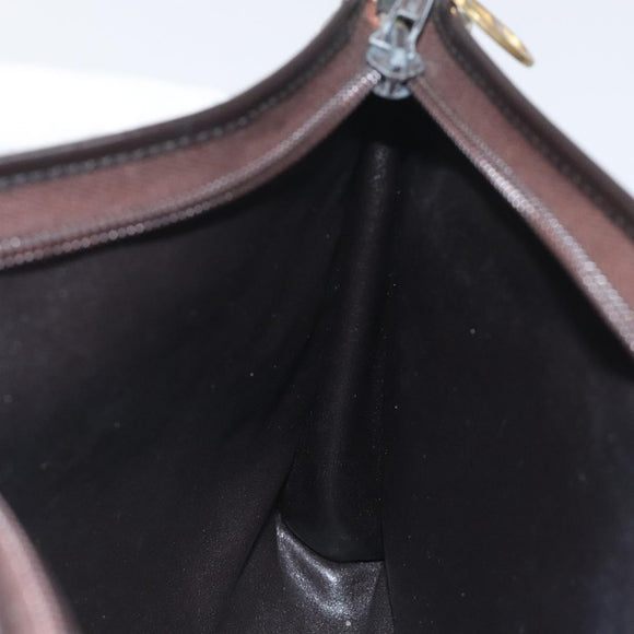 Christian Dior Trotter Canvas Shoulder Bag Brown Auth 131559