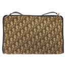 Christian Dior Trotter Canvas Shoulder Bag Brown Auth 131559-2