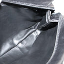 BALLY Chain Shoulder Bag Leather Black Gold Auth 131560-18