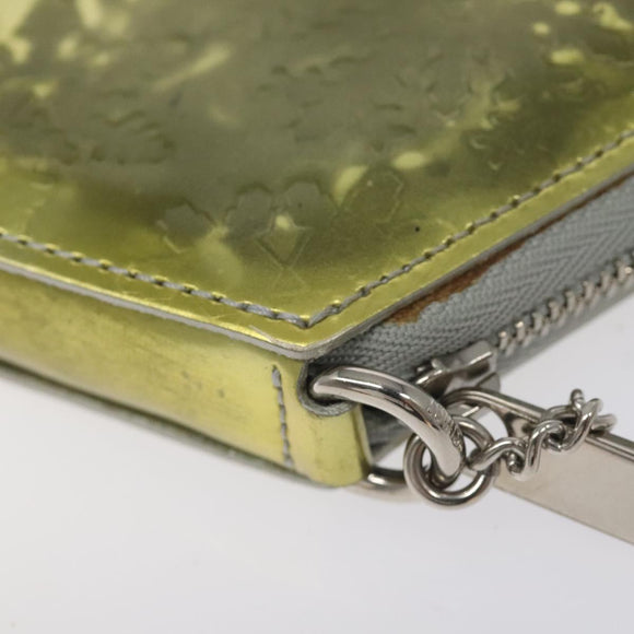LOUIS VUITTON Vernis Porte Monnaie Flocon Coin Purse Argent M58215 Auth 131564