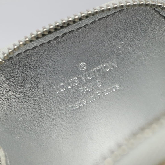 LOUIS VUITTON Vernis Porte Monnaie Flocon Coin Purse Argent M58215 Auth 131564