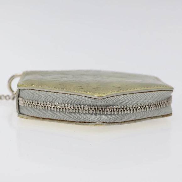 LOUIS VUITTON Vernis Porte Monnaie Flocon Coin Purse Argent M58215 Auth 131564
