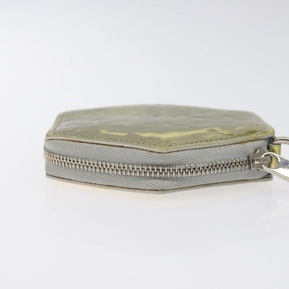 LOUIS VUITTON Vernis Porte Monnaie Flocon Coin Purse Argent M58215 Auth 131564