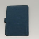 LOUIS VUITTON Epi Agenda PM Day Planner Cover 2Set Blue R20055 LV Auth 131566-11
