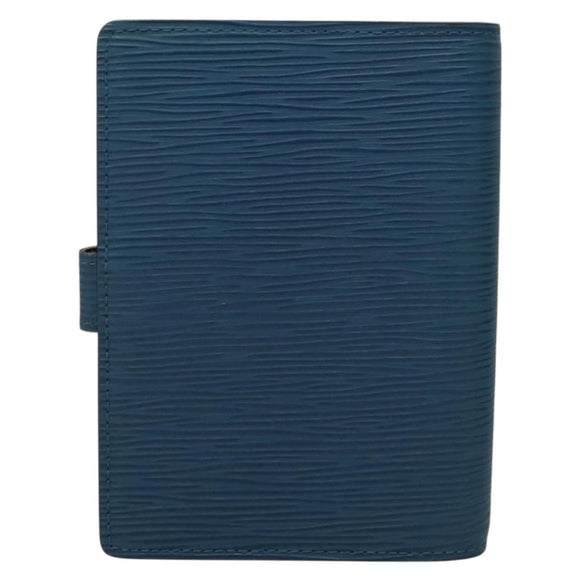 LOUIS VUITTON Epi Agenda PM Day Planner Cover 2Set Blue R20055 LV Auth 131566