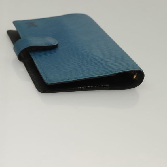 LOUIS VUITTON Epi Agenda PM Day Planner Cover 2Set Blue R20055 LV Auth 131566