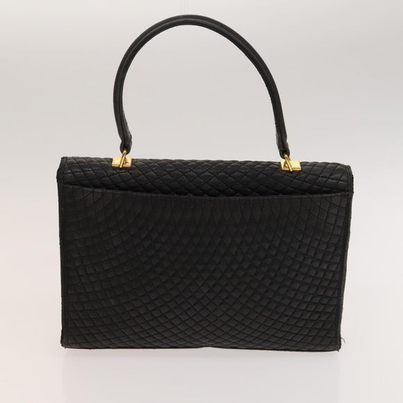 BALLY Hand Bag Leather PVC 2Set Black Brown gold Auth 131567