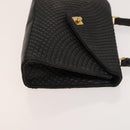 BALLY Hand Bag Leather PVC 2Set Black Brown gold Auth 131567-12