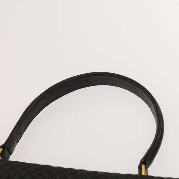 BALLY Hand Bag Leather PVC 2Set Black Brown gold Auth 131567