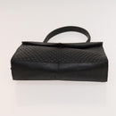 BALLY Hand Bag Leather PVC 2Set Black Brown gold Auth 131567-15