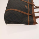 BALLY Hand Bag Leather PVC 2Set Black Brown gold Auth 131567-4