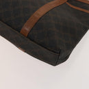 BALLY Hand Bag Leather PVC 2Set Black Brown gold Auth 131567-8