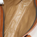 BALLY Hand Bag Leather PVC 2Set Black Brown gold Auth 131567-9