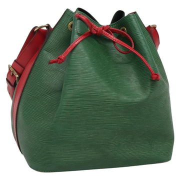 LOUIS VUITTON Epi Petit Noe Shoulder Bag Bicolor Green Red M44147 Auth 131573