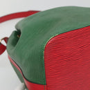 LOUIS VUITTON Epi Petit Noe Shoulder Bag Bicolor Green Red M44147 Auth 131573-16