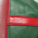 LOUIS VUITTON Epi Petit Noe Shoulder Bag Bicolor Green Red M44147 Auth 131573-17