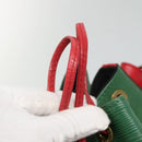 LOUIS VUITTON Epi Petit Noe Shoulder Bag Bicolor Green Red M44147 Auth 131573-10