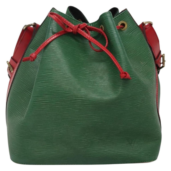 LOUIS VUITTON Epi Petit Noe Shoulder Bag Bicolor Green Red M44147 Auth 131573