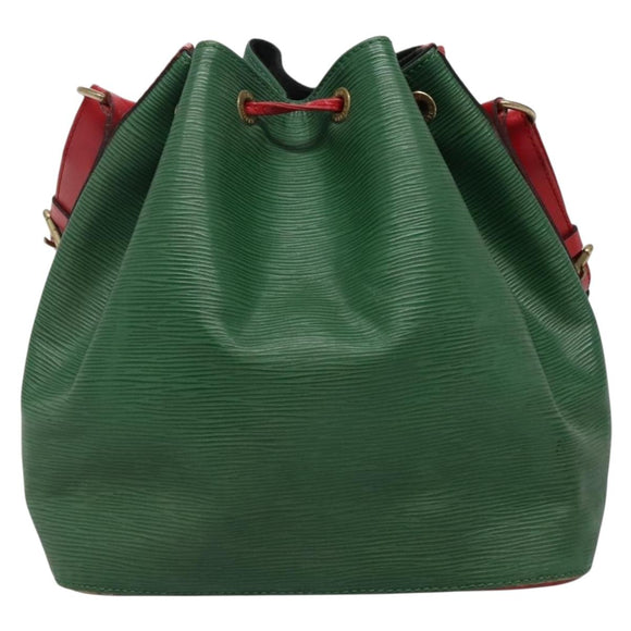 LOUIS VUITTON Epi Petit Noe Shoulder Bag Bicolor Green Red M44147 Auth 131573