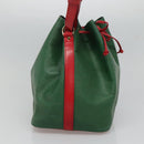 LOUIS VUITTON Epi Petit Noe Shoulder Bag Bicolor Green Red M44147 Auth 131573-3